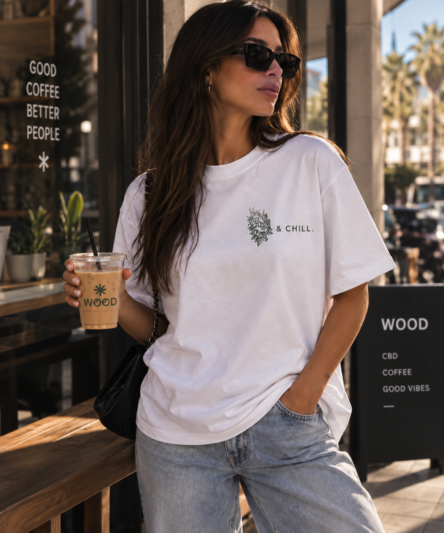 shirt à manche courte Weed & CHILL (vert)